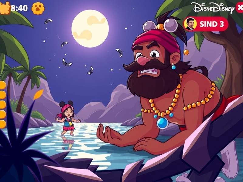 Disney Game world map showing different magical regions