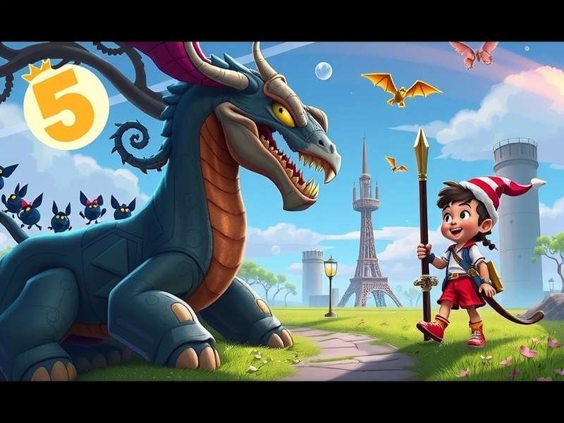 A vibrant gaming setup featuring Disney game characters on multiple PC monitors