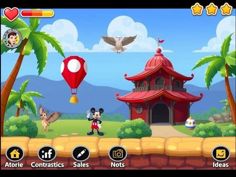 Children playing Disney themed online games on a tablet