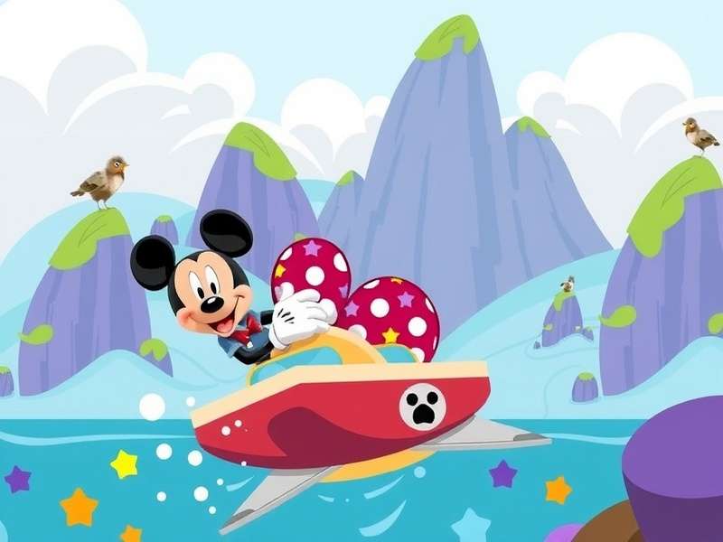 Happy toddler playing a colorful Disney online game on a tablet