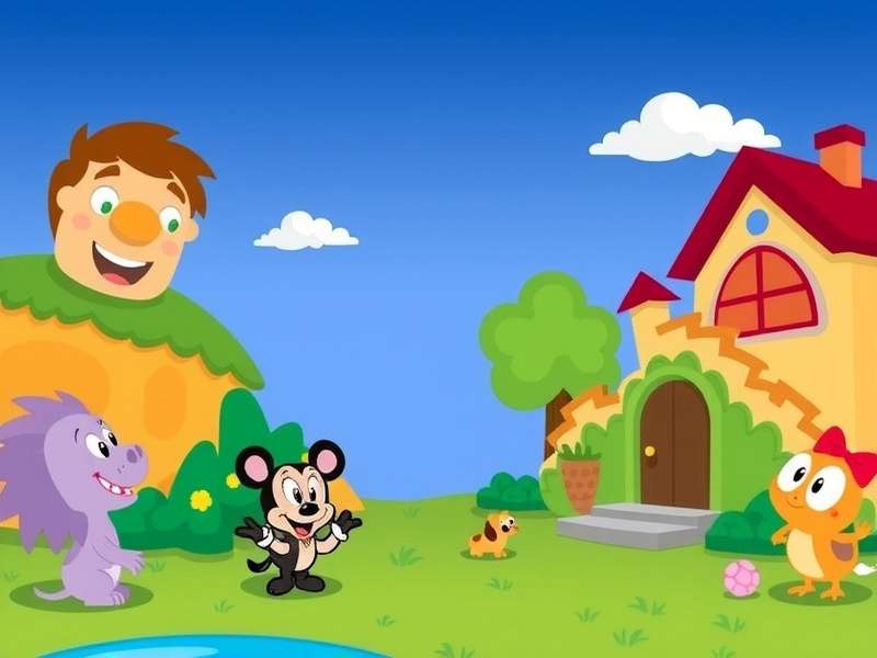 Colorful collage of popular Disney Jr characters playing online games