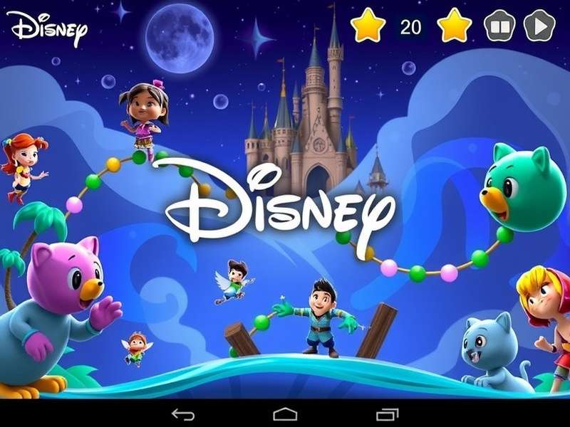 Disney Game main screen with characters