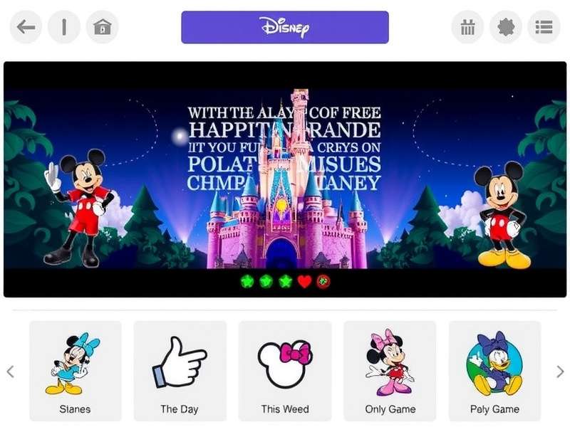 Disney characters and gaming console collage