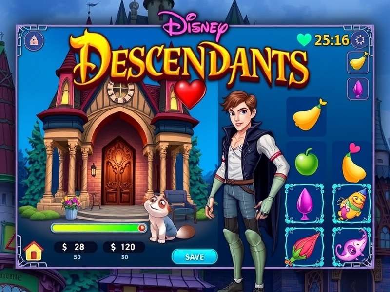 Vintage computer running classic Disney game with colorful pixel art graphics