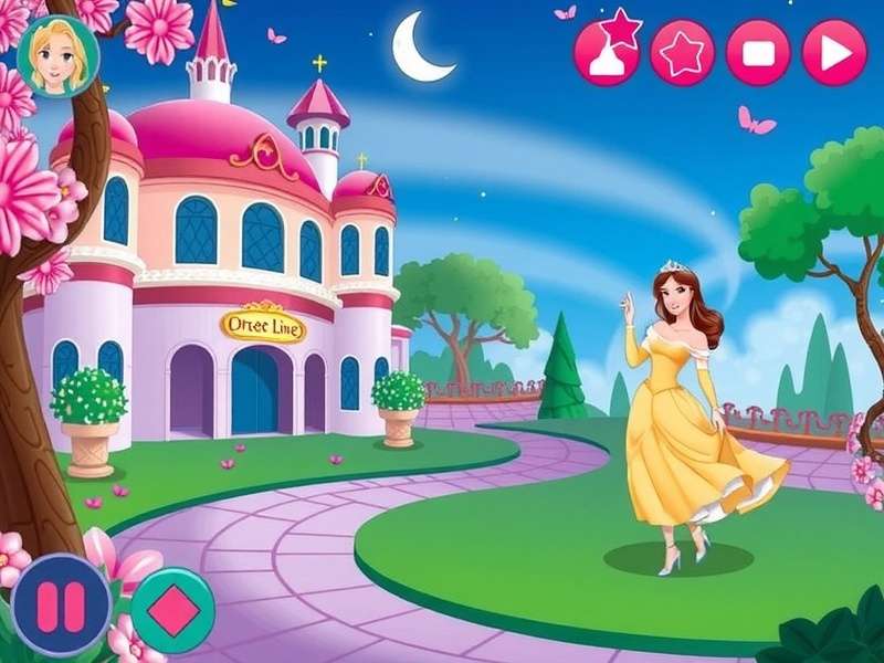 Child playing a Disney game on a laptop