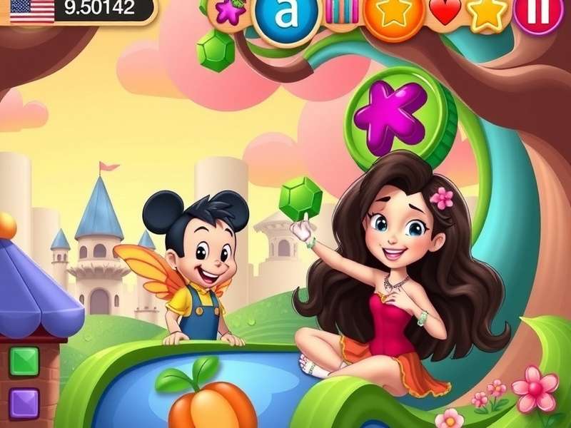 Collage of children happily playing various Disney games online on tablets and laptops