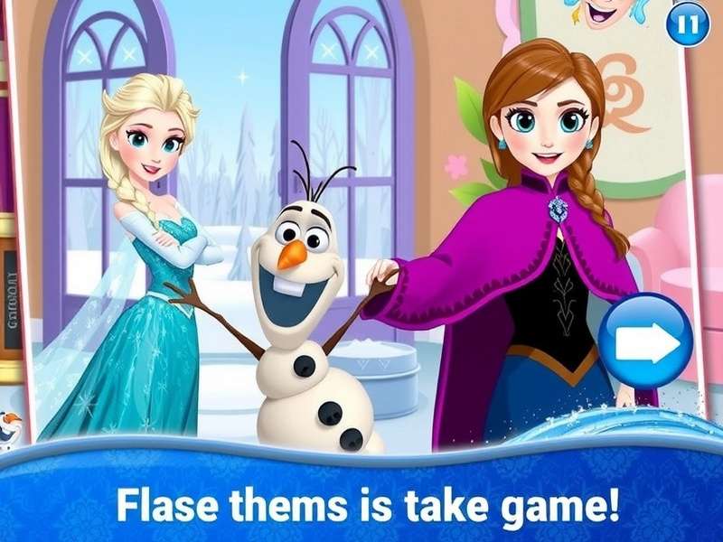 Collage of various Disney Frozen video game screenshots showing Elsa, Anna, and Olaf
