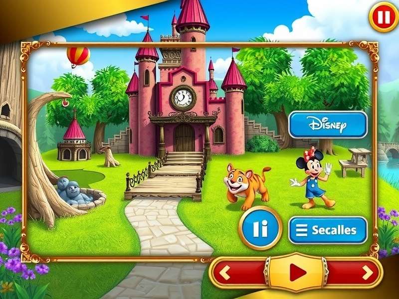 Disney gaming setup with multiple screens