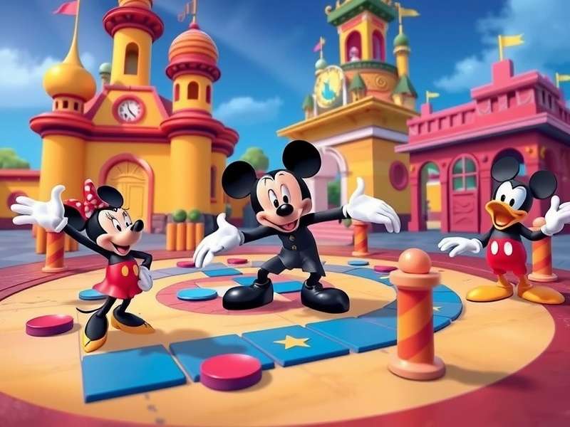 Collection of colorful Disney Infinity figures on a game board