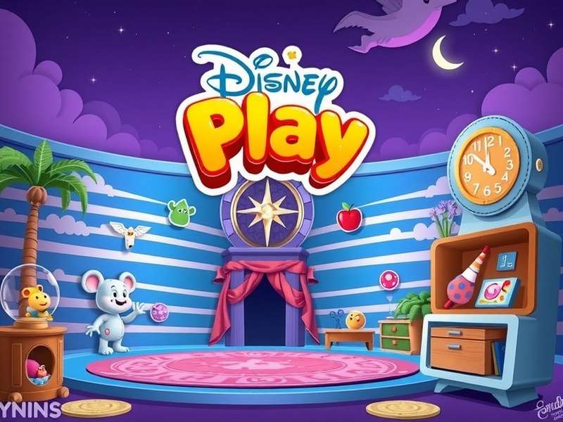 A vibrant collage of Disney characters from Mickey Mouse to Elsa appearing on various gaming screens