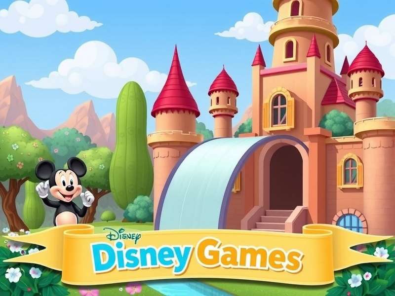 Child playing Disney game on a tablet with Mickey Mouse on screen