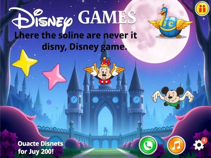 Disney Games – A vibrant montage of beloved characters from Disney gaming universe