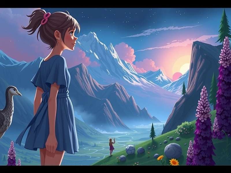 Dreamlight Valley magical landscape with Disney characters and castle