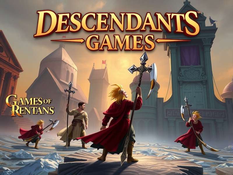 Descendants Games official poster with Mal, Evie, Carlos and Jay from Disney Channel