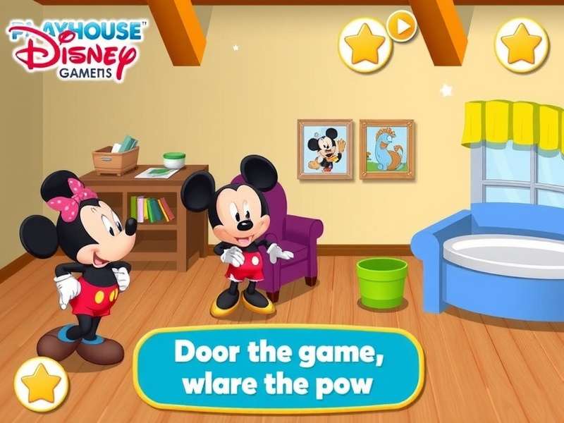 Playhouse Disney Games For Kids – joyful children playing Disney games on tablet and console