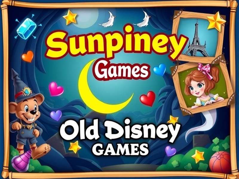 A vibrant collection of classic Disney game cartridges and childhood memories