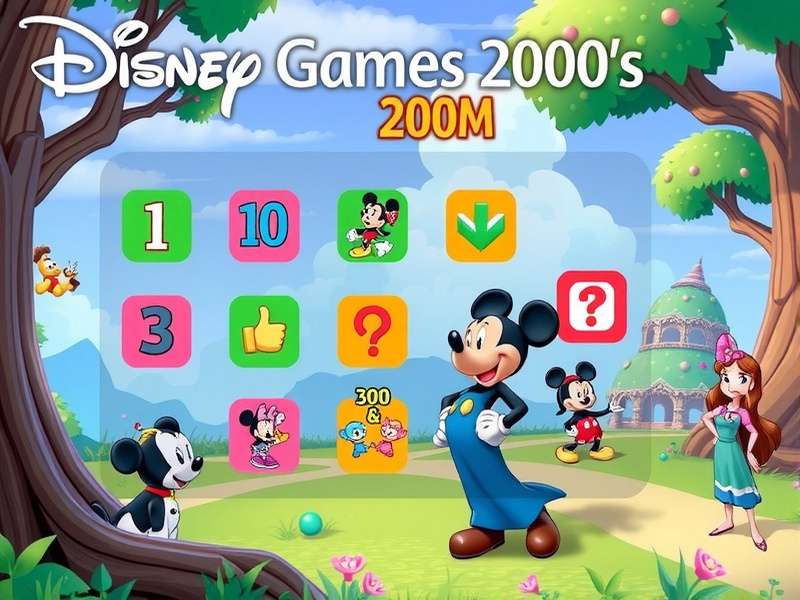 Collection of Disney 2000s video game covers featuring Kingdom Hearts, Disney's Party, and more