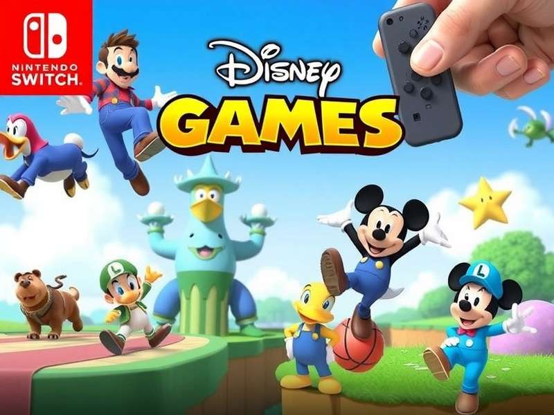Disney games collection featuring Mickey, Marvel and Star Wars characters on Nintendo Switch console