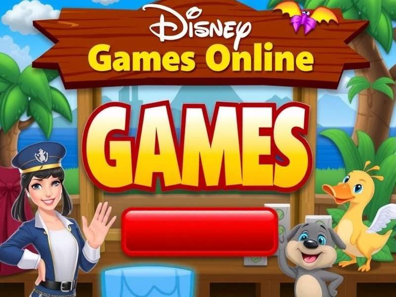 Disney Games Online Free Play Now – magical castle with Mickey, Elsa, and Aladdin characters